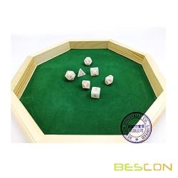 Heavy Duty 12 Inch Octagonal Wooden Dice Tray with