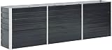 vidaXL Garden Raised Bed Galvanised Steel Anthracite 240x40x77 cm