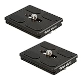 Rollei QAL-50 Professional Camera Quick Release Plate - Arca Swiss Compatible, Made of Aluminium, 2 Pack by 