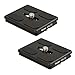 Rollei QAL-50 Professional Camera Quick Release Plate - Arca Swiss Compatible, Made of Aluminium, 2 Pack by 