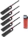 M.V. Trading 6 Pack Refillable Lighter for Kitchen Camping Grilling BBQ Home Adjustable Flame
