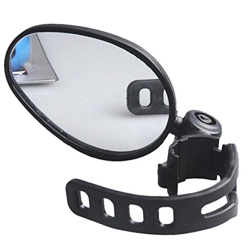 MeanHoo 1 Pair Black Bicycle Rearview Mirror cycle Accessories Rear View Mirror Safety Mirror Bicycle Parts Reflector Flat Cycling Handlebar - Thumbnail 4