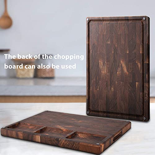 Large Walnut Wood Cutting Board,NILYGOES Multifunctional Board with