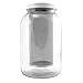 Solstice One Gallon Cold Brew Coffee Maker, Stainless Steel Fine Mesh Filter & Glass Gallon Jar w/Lid (Filter & Jar)