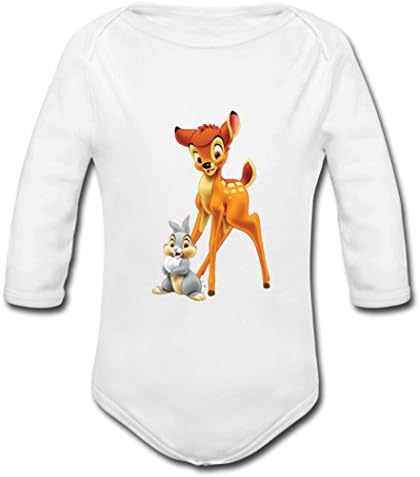 Jane Unisex Bambi And Thumper Baby Bodysuit Infant Apparel White(12M)