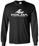 Koloa Surf. Wave Logo Long Sleeve Heavy Cotton T-Shirts in Regular, Big and Tall