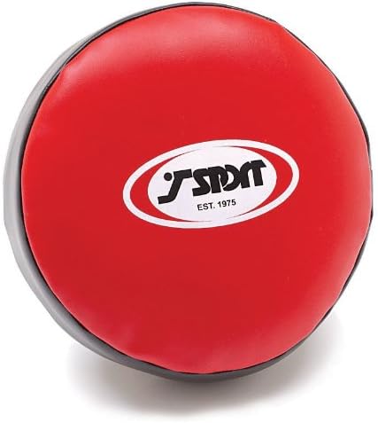 T-Sport Kick, Punch Boxing, Martial Arts, Pad, Focus Mitts, Round Shield - Red/Black - 10 by T-Sport