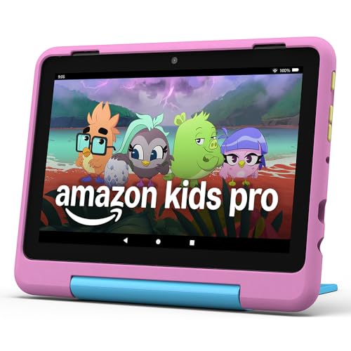 Amazon Fire HD 8 Kids Pro-Tablet (Neueste Generation), für Kinder von 6-12 J. | 3 GB RAM, 8-Zoll-HD-Bildschirm, werbefreie Inhalte, Kindersicherung, 13 Std. Akk