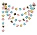 Furuix Twinkle Twinkle Little Star Gender Reveal Party Decorations 2pcs Pink Blue Gold Star Garlands Star String for Baby Shower Decorations Birthday Decor/Boy or Girl Gender Reveal Party Supplies primary