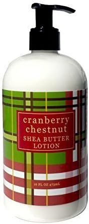 Greenwich Bay CRANBERRY CHESTNUT Hand and Body Lotion with Shea Butter, Cranberry and Chestnut Oil 16oz