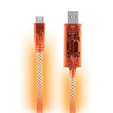 Pilot Electronics EL-1400N Electroluminescent V2 Charge/Sync Micro USB Cable, Orange