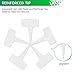 Prudance® 50 Pack Reusable Waterproof Plant Markers for Garden T-Type Plant Labels for Seedlings Potted Plants Vegetables Succulents Durable Weatherproof Garden Tags (White)