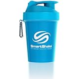 SmartShake LITE Bottle, 20 oz Shaker Cup, Neon Blue