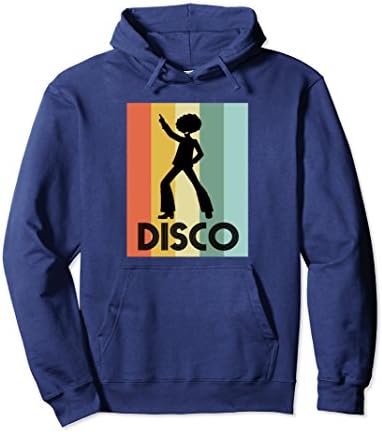 Unisex Disco Dancing Hoodie Gift for 70s Disco Dancer Retro XL: Navy