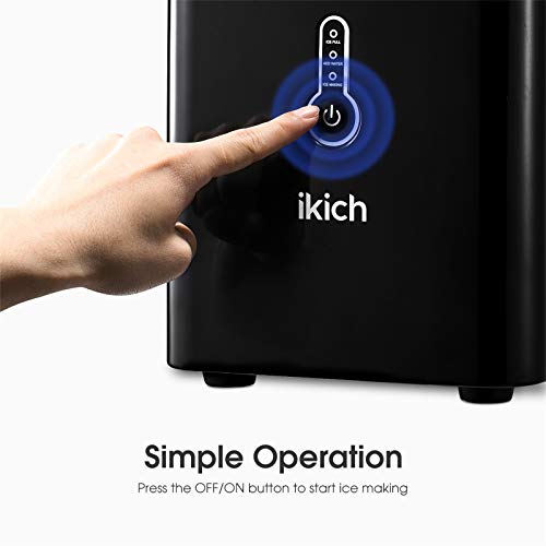 IKICH Ice Maker Countertop, 26lbs 24Hrs, 9 Cubes Ready in 7mins