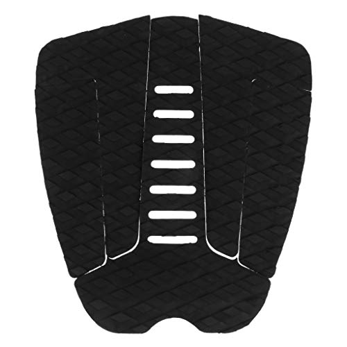 SM SunniMix 5Pcs Adhesive Surfboard Traction Tail Pads Non-Skid Surfing SUP Stomp Mat Deck Tape Grips for Longboard Stand up Paddle Board Skimboard Black