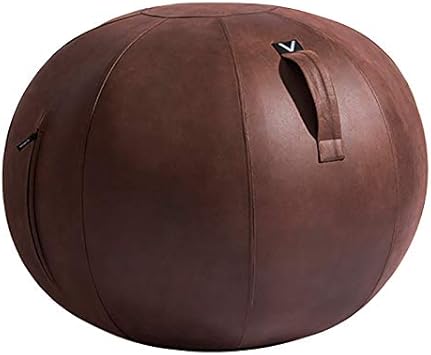 Amazon シーティングボール バランスボール エクササイズボール ルーノ レザーレット 耐荷重 1kg おしゃれ インテリア すべり止め ダイエット 軽量 トレーニング 合皮 安全設計 プレゼント ブラウン 収納家具のイー ユニット バランスボール