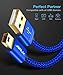 JSAUX Mini USB Cable, 2 Pack (3.3ft+6.6ft) USB 2.0 Type A to Mini B Charger Nylon Braided Cord Compatible with GoPro Hero 3+, PS3 Controller, MP3 Player, Dash Cam, Digital Camera Blue