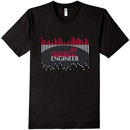 Men's Audio engineer T-Shirt Graphic Design Large Black