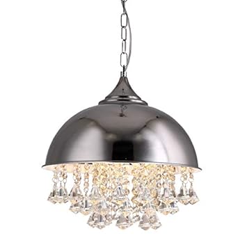 Industrial Contemporary Crystal Pendant Light Litfad Adjustable