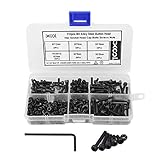 M3 Alloy Steel Hex Socket Head Cap Screws Nuts Assortment Kit, Allen Wrench Drive, Precise Metric Bolts and Nuts Set with Beautiful Assortment Tool Box for 3D Printed Project, 310 Pcs (Black)