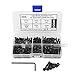 M3 Alloy Steel Hex Socket Head Cap Screws Nuts Assortment Kit, Allen Wrench Drive, Precise Metric Bolts and Nuts Set with Beautiful Assortment Tool Box for 3D Printed Project, 310 Pcs (Black) primary