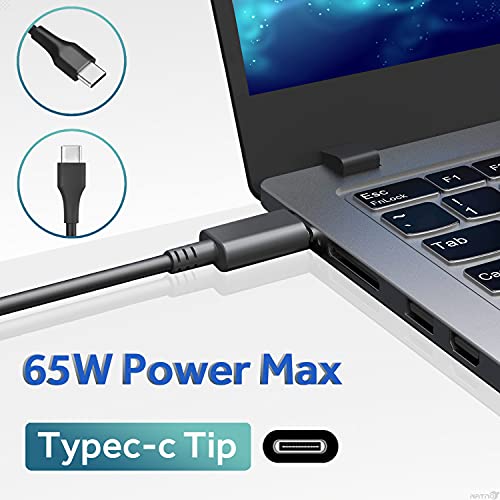 NATNO 65W USB TYPE C Laptop Charger Compatible with Lenovo ThinkPad T14 E14 T16 T480 T580 X1 Carbon Chromebook Yoga ADLX65YDC2A, Fit for HP Dell Acer Asus Huawei Samsung نوع سي شاحن لابتوب Charger