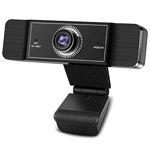 Webcam with Microphone, 1080P HD Webcam Streaming Computer Web Camera with 95-Degree Wide View Angle, USB Plug and Play Webcam for PC Desktop or Laptop Video Calling Recording Conferencing