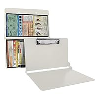 White Foldable Nursing Clipboard | Premium Aluminum Nurse Clipboard Folding Nurses Folding Board with Generous Storage | Ideal Gifts for Nurses, Medical Students and Healthcare Professionals