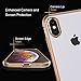 Soke iPhone Xs Max Case 2018, Slim Fit Cover Case [Unique Loudspeaker Hole][Drop Protection] with Clear Soft TPU Back and Electroplated Frame for iPhone Xs Max 6.5 Inch (2018 Released), Rose Gold