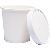 Belinlen 40 Count (16 oz) One - Pint Frozen Dessert Containers with Lids Ice Cream Cups with Lids
