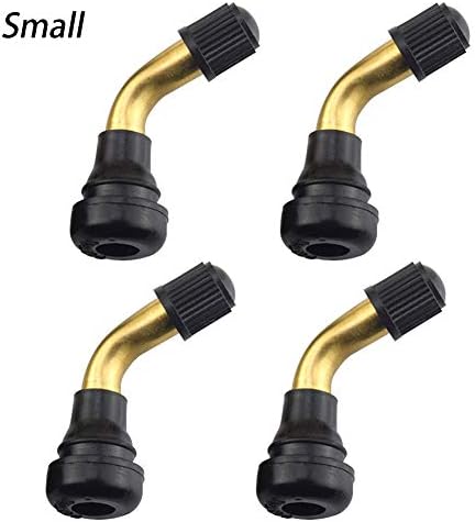 4Pcs Tire Valve Motorcycles Brass Electrombiles Snap-in Rubber Tyre Valves Stem (S)
