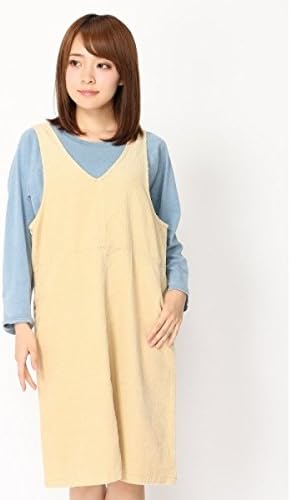 Amazon ドゥニーム レディース Denime コーデュロイワンピース ベージュ F ワンピース チュニック 通販