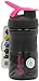 BlenderBottle SportMixer Tritan Grip Shaker Bottle, Black/Pink, 20-Ounce