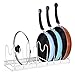 X-cosrack Expandable Pots and Pans Organizer Rack - Holds 7 Pans & Lids to Keep Cupboards Tidy - Adjustable Bakeware Rack for Kitchen and Pantry