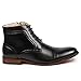 Metrocharm MC123 Men's Cap Toe Lace up Dress Casual Ankle Boot (10.5, Black)