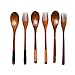 Wooden 8.9-inch Spoons and Forks for Desserts, Chips, Snacks, Cereal, Salad, Fruit, Decoration (Set of 6)¡