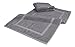 SALBAKOS 100% Turkish Cotton Bath Mat Set 2-Piece - 20x34 inch, Premium Quality Hotel & Spa Collection, Soft, Absorbent, Long Lasting, Durable Bathroom Rugs (Gray, 2 Bath Mats)