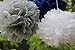 HEARTFEEL 8pcs Grey Color Tissue Paper Pom Poms Flower Balls Paper Craft Paper Flower Hanging Pom Wedding Party Outdoor Decoration Wedding Nursery Decorations Bridal Shower Party Room Decor
