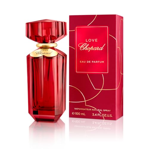Chopard Love 100 ml – Eau de Parfum para Mujer – Fragancia Floral Especiada – Perfume con Exquisitas Notas de Seis Tipos Diferentes de Rosa, Jazmín, Mandarina y Pachulí – Botella de Cristal Rojo