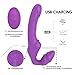 Best Vigina Strapless Vibrartor Women 9 Speed Double ViBrantor Lesbian Remote Control Adult Sexy Toy for Female Couples,Purplethumb 1