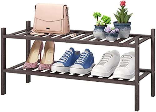 Amazon Tier Shoe Rack Wood Furshus 2-Tier Bamboo Shoe Rack For