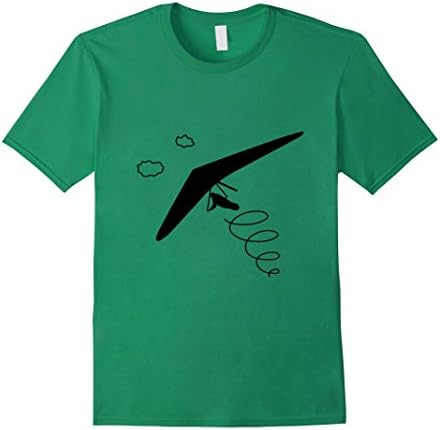 Men's Hang Gliding Art T-shirt 2XL Kelly Green