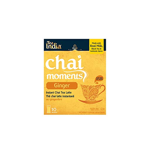 Tea India Chai Moments Ginger Chai Tea Instant Latte Mix Flavorful
