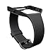 GHIJKL for Fitbit Blaze Slim Bands with Frame, TPU Replacement Sport Strap with Black Frame for Fitbit Blaze Smart Fitness Watch, Large Small, Black