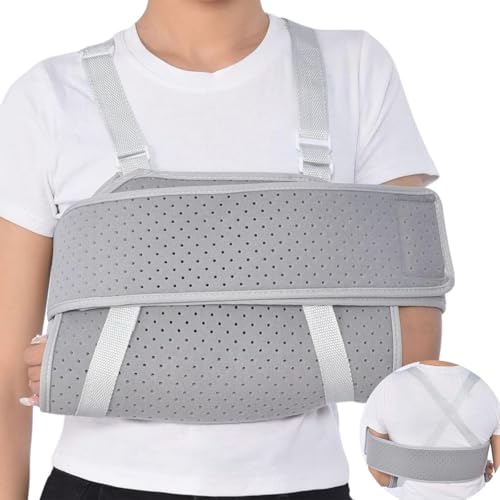Cabestrillo Inmovilizador de Hombro Adulto Ajustable, Cabestrillo para Brazo Izquierdo y Derecho, Transpirables y Cómodas, Talla Unica que Se Adapta a La Mayoría de Las Personas