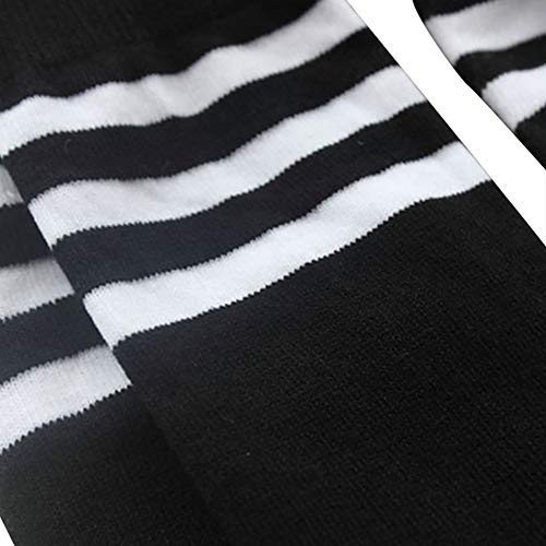 Kids Baby Cotton Knee Thigh High Socks Three Stripes Sport Soccer Uniform Tube Stocking - Thumbnail 2