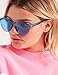 WearMe Pro - Colorful Transparent Round Super Retro Sunglasses (Blue, 58)
