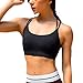 Women's High Impact Sports Bra Wirefree Push Up Run Yoga Bra Black M