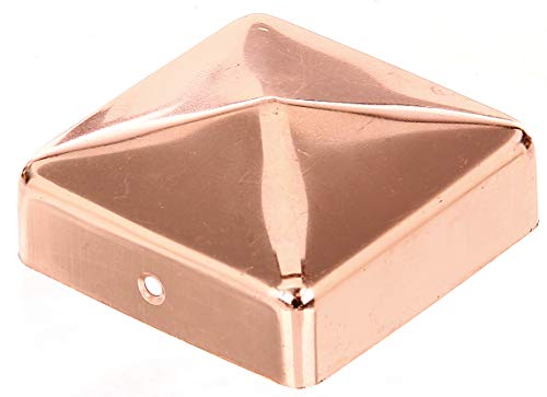 Alberts 217280 Pfostenkappe für Holzpfosten | flache Form | Kupfer | 70 x 70 mm